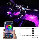 taben luce ambientale controllo app auto lampada luce atmosfera morbido fai da te refit 8 m banda in fibra ottica 64 colori illuminazione interna luce decorativa 1w dc 12v-24v