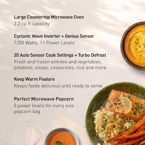 Panasonic NN-SN98JS Microwave Oven Stainless Steel Countertop/Built-In with Inverter Technology and Genius Sensor, 2.2 Cubic Foot, Stainless Steel - Image 5