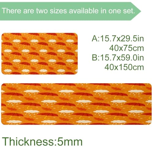 Alfombrillas de cocina VAPOKF de diseÃ±o elegante lavable y base absorbente 4