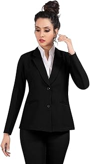 Women's Single Breasted Formal Lightweight Summer Blazer Without Lining