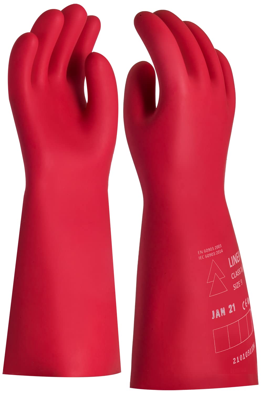 PRO FIT 703 - Guantes de protección para electricista - Guantes de trabajo contra electricidad - EN 60903 (clase 0) - Rojo - 10/XL