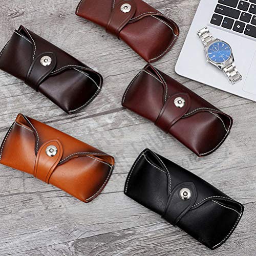 VILLCASE Óculos De Sol Caso de Couro Moda Assista Caixas De Armazenamento Saco de Armazenamento De J