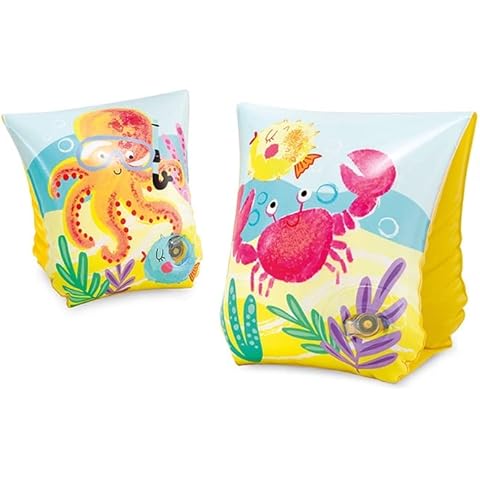 Kids Swim Armbands Cute Inflatable Arm Bands Toddler Girls Boys Aged 2-6 Years Swim Floater Sleeves Safety Water Wings Arm Circle Float Swimming Ring Cover