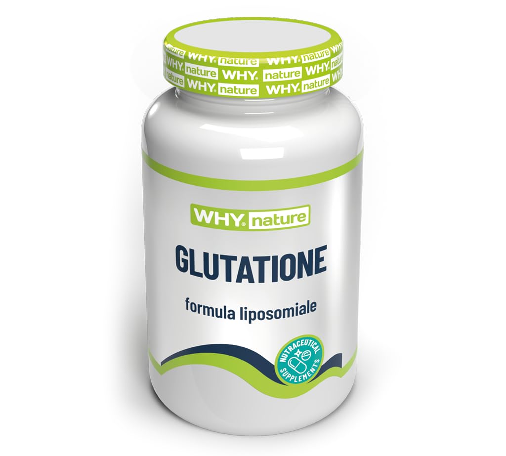 WHY NATURE GLUTATIONE - Integratore Alimentare Antiossidante - Integratori Alimentari con Coenzima Q10 e Vitamina E - Senza Glutine e Senza Lattosio - 30 cps