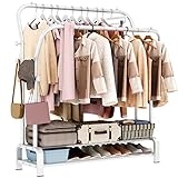 kleiderstange ikea pax 【Doppelschienen-Design】 Diese kleiderstaender hat eine Doppelstange, die mehr klamotten aufhängen kann, Ihre Kleidungsstücke und Accessoires immer organisiert und ordentlich hält und für noch mehr Festigkeit und Stabilität sorgt. Es ist ein staender kleiderstange rollen, der auch ein besserer Wäscheständer ist.