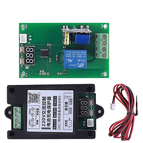 AC 220V Battery Overcharge Protector Anti Overshoot for 10V-96V Battery 10A Digital Display Automatic Charging Controller