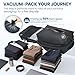 Fanwoli Vacuum Travel Backpack, Carry On Luggage with TSA Lock & Anti Theft Zipper, Expandable Airback with Compression Pump, Waterproof Laptop Bag Ideal for Flight & Business