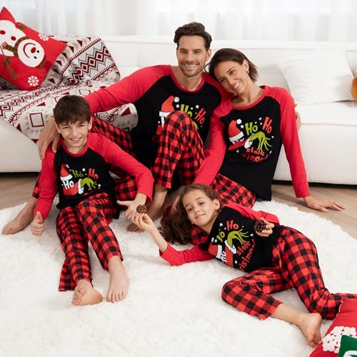 Manooby Christmas Pajamas for Family,Christmas Pajamas Matching Sets,Xmas Pjs for Men (S,PJs- 01)4