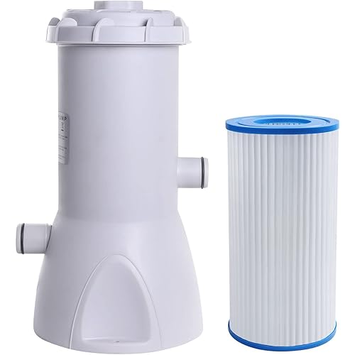 POOLPURE Filter Pump for Above Ground Pools, Swimming Pool Filter Pump for Metal Frame Pool, 1000 GPH Pump Flow Rate, 110-120V with GFCI