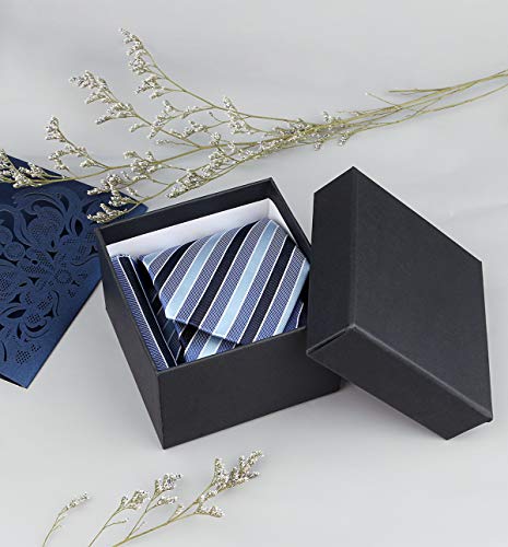 Dedoot Black Gift Box, Dedoot Pack Of 6 Square Watch Gift Box With Lids, 4.13X4.13X2.87 Inch Kraft Paper Watch Box Bridesmaid Proposal Gift Boxes For Tie Jewelry thumb #4