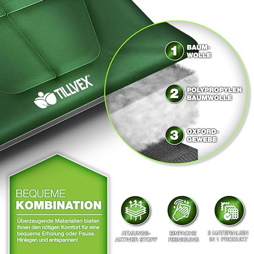 tillvex® Campingbett klappbar mit Tragetasche bis 200 kg Indoor & Outdoor – Ansicht 2