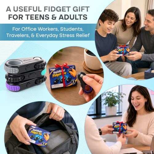 Fidget Toys Adults Finger Fidget: 3 Pack Quiet Fidget Toys for Work Meetings - 5-in-1 Hand Fidget Tool for Busy Hands - Desk Fidget Toy for Adults Travel Daily Use Stress Relief Gifts - Image 7