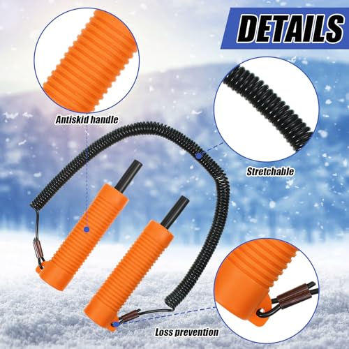image for Gisafai 4 Pcs Retractable Ice Safety Picks Kits for Ice Fishing Skatin