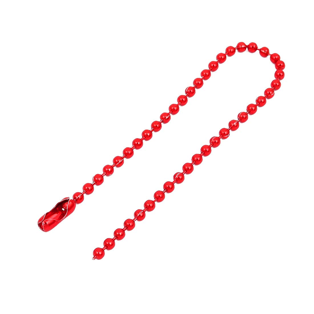 Aexit 8Pcs Metal Lighting fixtures and controls Clasp Beaded Ball Chain Keychain Dark Red 2.4mm Diameter 15cm Length