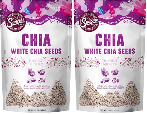 Suncore Foods Organic White Chia Seeds, Gluten-Free, Non-GMO, 15oz, 2-Pack image 4