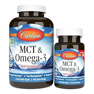 Carlson MCT & Omega-3 - 120+30 Softgels