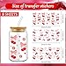 Rngmsi UV DTF Cup Wrap - 8 Sheets Coquete UV DTF Wraps for 16 oz, Pink Cherries Bow Aesthetic Uvdtf Stickers for Glass Cups Water Botters, Rub on Transfer Decals for Girls Women