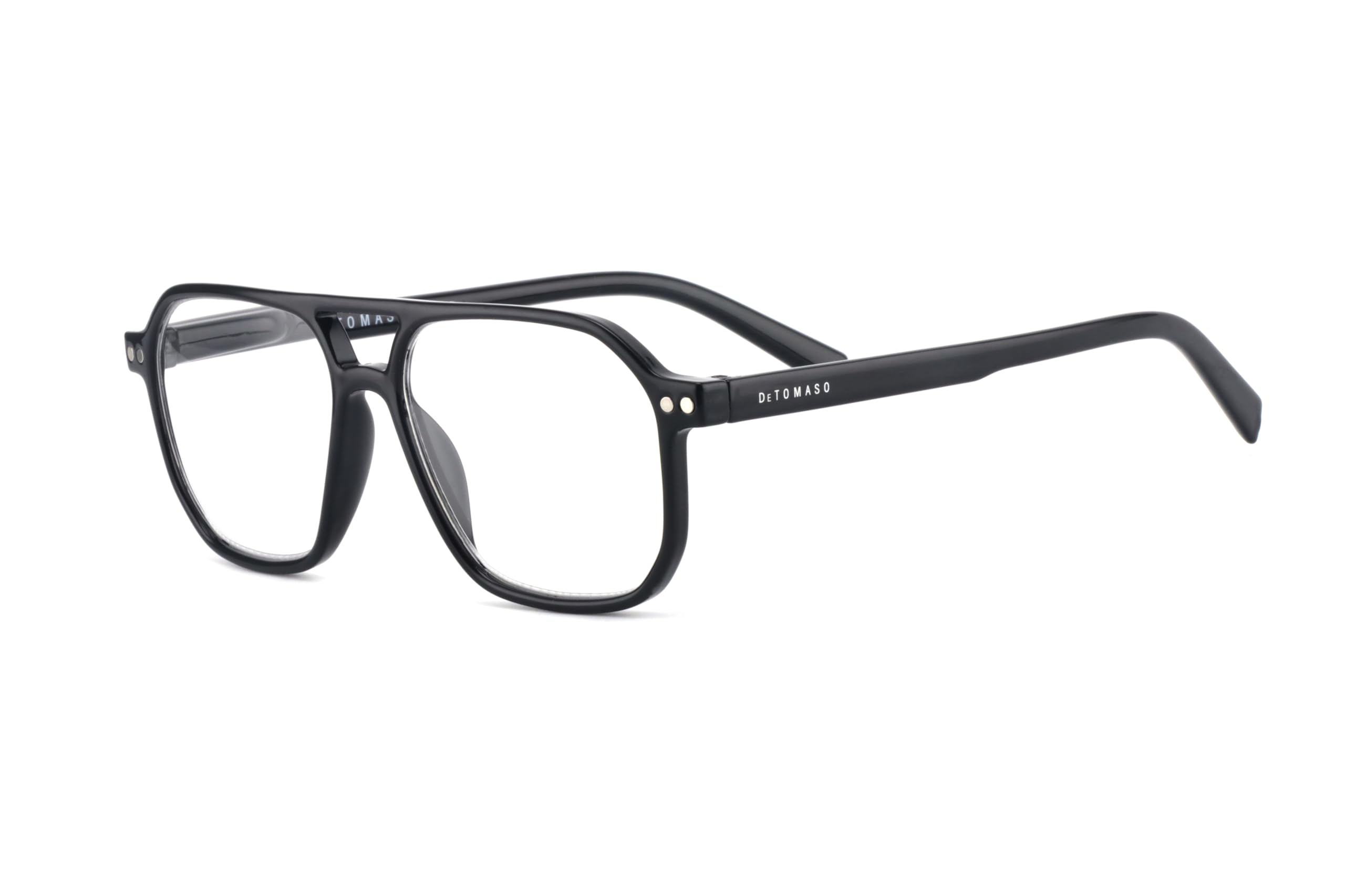 DE TOMASO Okulary do czytania 530-1 czarne +2,00, czarne, 2 Diottria