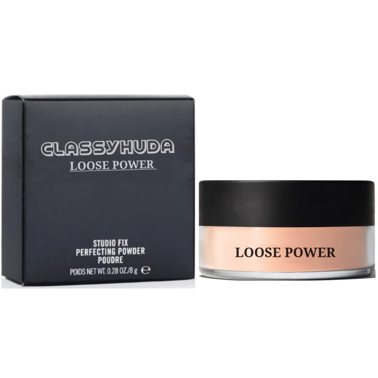 Glomic GAB-24 Loose Mineral Powder, Natural Beige, Demi-Matte Natural Finish, All Skin Types, Light-Medium Coverage, Flawless Glow, UV Protection