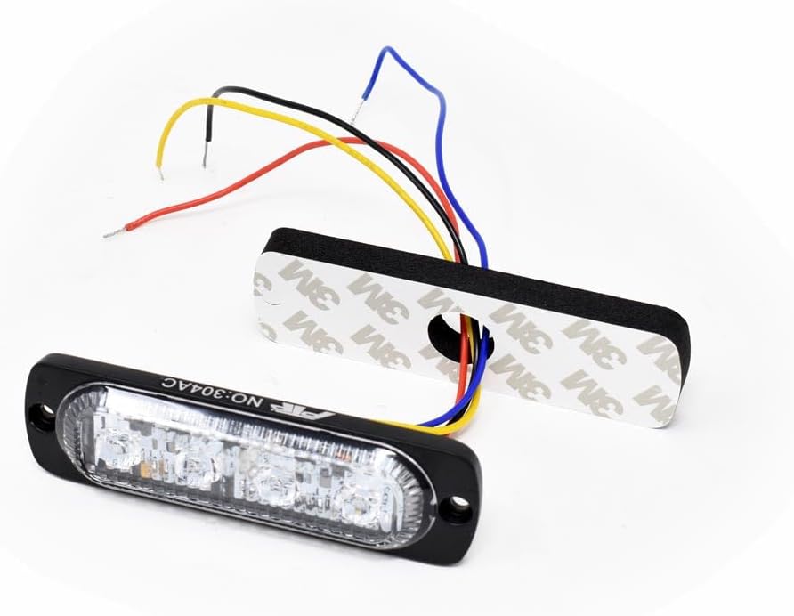 PTP PRO TRUCKING PRODUCTS 304AC Low Profile Amber/White Strobe Lamp - 10-30 Volt DC