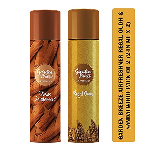 Generic Garden Breeze Regal Oudh & Sandalwood Airfreshner Spray Pack Of 2 (248 ml X 2) For Offices, Home And Car Uses