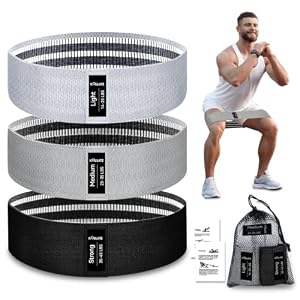 Exercise Bands, 3 Levels Fabric Resistance Bands for Working Out, Workout Bands Resistance for Women & Men, Multi-Colored Fabric Booty Bands for Leg Strength Training, Rehab, Yoga 3 511x 697ScL. SS300
