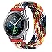 iBazal 20mm Galaxy Watch 42mm Braided Nylon Woven Loop Band Compatible with Samsung Galaxy Watch 5 40mm 44mm/5 Pro 45mm/4/4 Classic 42mm 46mm/Galaxy 3 41mm/Galaxy Active/Active2 Strap - Colorful XS