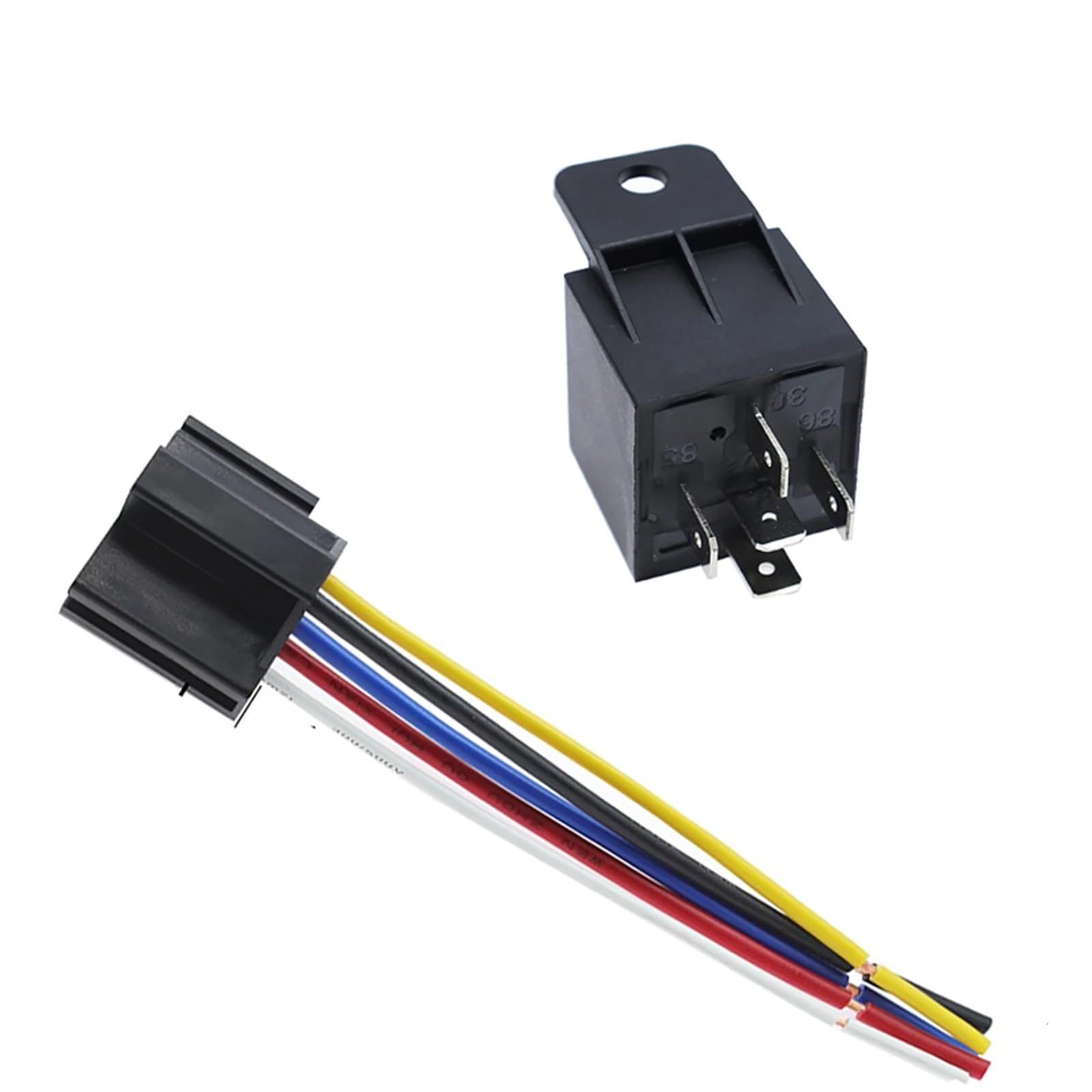 Relés de CC 12 V/24 V, 5 Pines, 40 A, para vehículos, de Larga duración, Normalmente Abiertos, para Aire Acondicionado Ligero (relé de 24 V, 5 Pines)