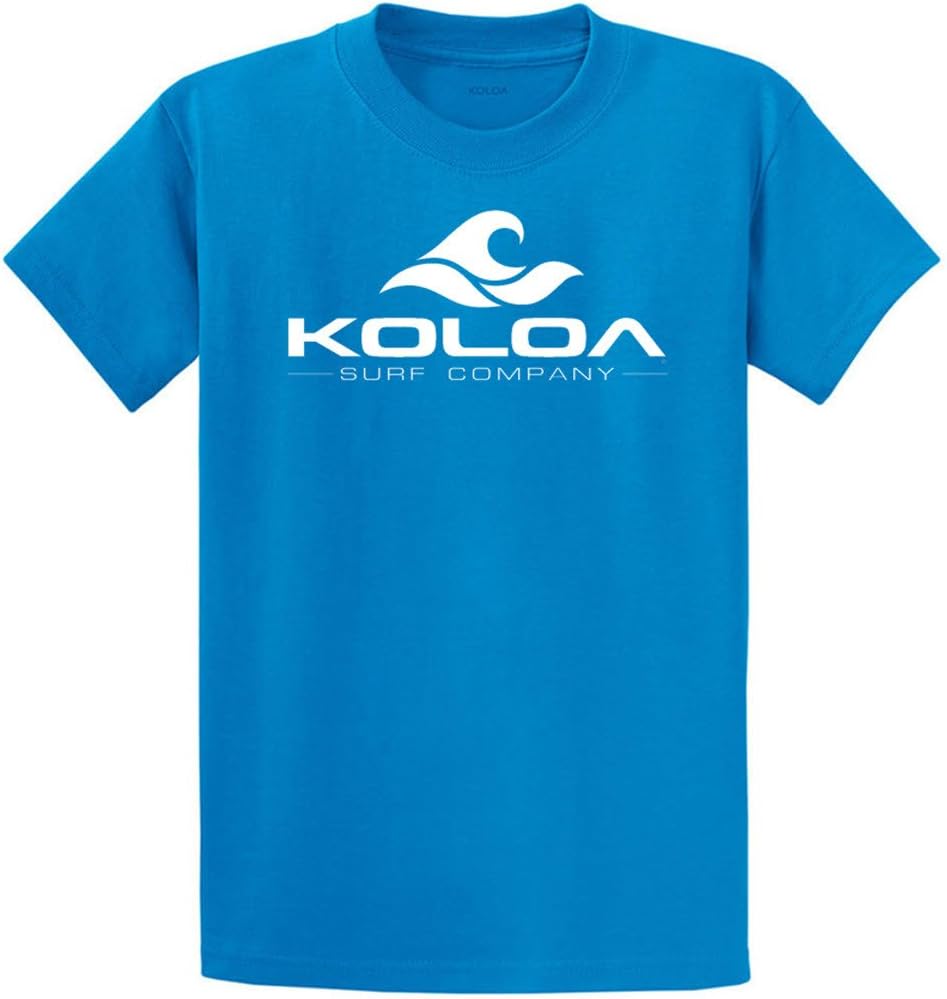 Koloa Surf Co Wave Logo 50/50 Cotton Poly Blend T-Shirts in Regular, Big & Tall