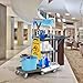 Cleaning Cart Janitorial Cart Cleaning Carts on Wheels 3-Shelf Commercial Traditional Plastic Housekeeping Carts for Housekeeping