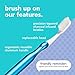 hello Manual Adult Toothbrush With Reusable Blue Modern Aluminum Handle & 4 Soft Replacement Heads, Bpa-free, 4 count