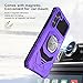Ailiber Phone Case for Samsung Galaxy S23 FE 5G, with Screen Protector, [Not Fit S23], Ring Kickstand for Magnetic Car Mount, Military Grade, Shockproof Protective Cover-Purple