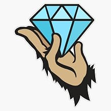 Diamond Hands Ape Color - AMC Gamestop Sticker Vinyl Decal Waterproof Bumper Sticker Laptop Window 5"