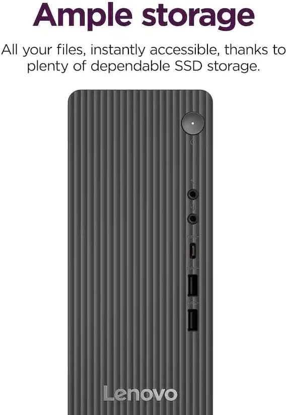 Image of Lenovo IdeaCentre 8L SFF Tower Desktop Computer, Intel Core i7-14700 (20 Cores, 33MB Cache, Up to 5.4GHz), 64GB DDR5 RAM, 2TB SSD, Wi-Fi 6 & Bluetooth 5.2, Intel UHD Graphics 770, Wired KB & Mouse