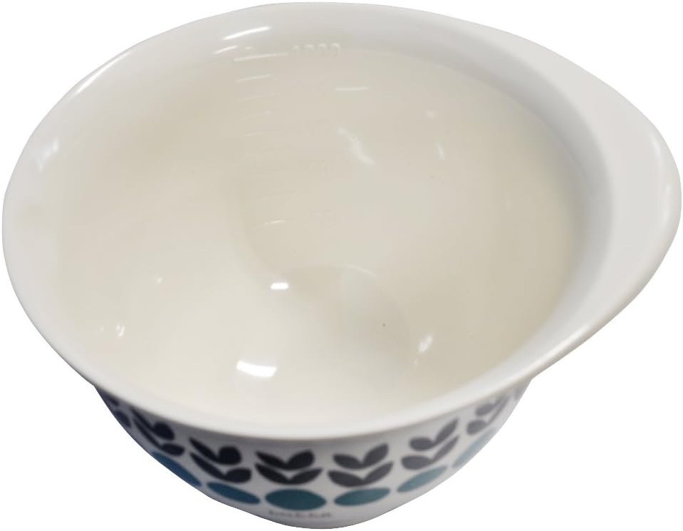 Skater Melamine Kitchen Bowl S Lotta Jans Dotter 1.2L deep, top view with measurements