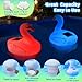 FineBud Pool Chlorine Floater, Solar Swan Chlorine Floater with Adjustable Release, Floating chlorines Dispenser with Colorful Light, Easy Opening Solar chlorines floaters for Hot Tub