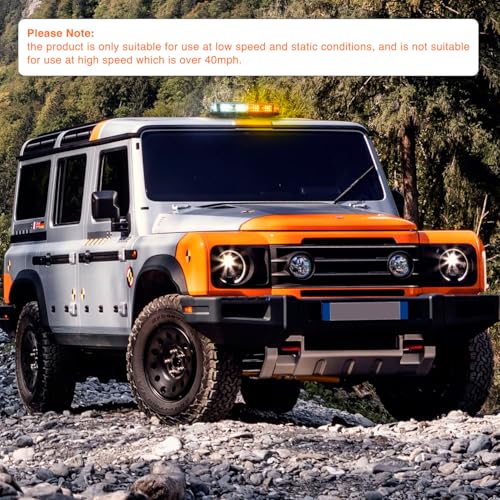Image of Nilight 12 Inch Roof Top Strobe Lights Magnetic Mount | Amber Hazard Light Emergency Safety Warning LED Flashing Light Bar 48LED 12V 24V for Cars Trucks Snow Plows