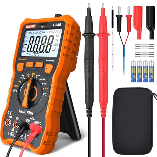 YIQIYIBO Digital Multimeter, TRMS 6000 Counts Multimeter Tester, Voltmeter for Measure AC/DC Voltage, AC/DC Current, Resistance, Diodes, Continuity, Capacitance, Temperature YIQIYIBO Digital Multimeter, TRMS 6000 Counts Multimeter Tester, Voltmeter for Measure AC/DC Voltage, AC/DC Current, Resistance, Diodes, Continuity, Capacitance, Temperature