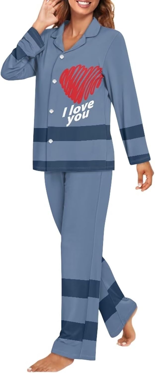 Couples Matching Pajamas Nightgowns For Women and Men 2Pcs Pajamas Set Casual Sleepwear Daily Lounge Wear