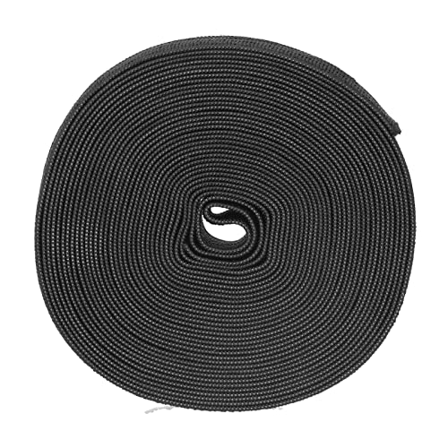 Banda elástica portátil de ojal para el hogar y la oficina herramienta multifuncional para la fijación de neumáticos de goma (BLACK)