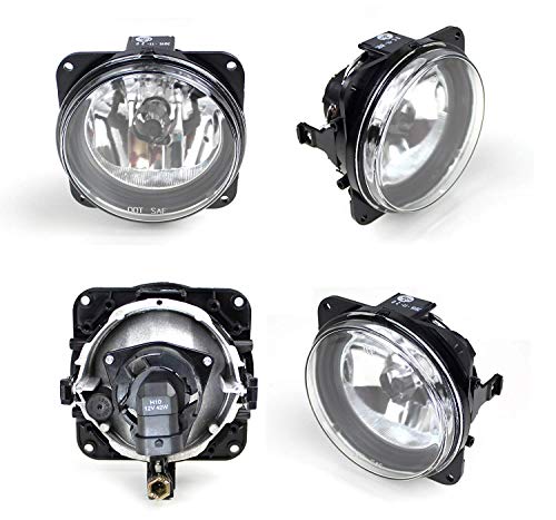 Ijdmtoy Complete Set Fog Lights Foglamps With H10 9145 Halogen Bulbs Compatible With Ford Escape/Mustang Cobra/Focus Svt Or Lincoln Ls #TOP1