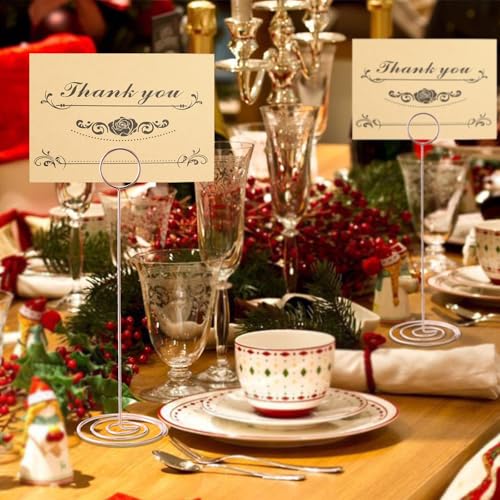 Image of Table Number Holders, 10PCS Place Card Holder, Photo Holder (8.7 inchRose Gold) | Cards Stand Name Menu Clips, Large Size Table Sign Card Holders for Centerpieces Wedding Birthday Party