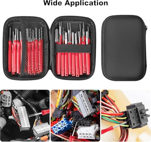 Image of Kikerike Terminal Removal Tool Kit (Long-handle-36Pcs-Red)