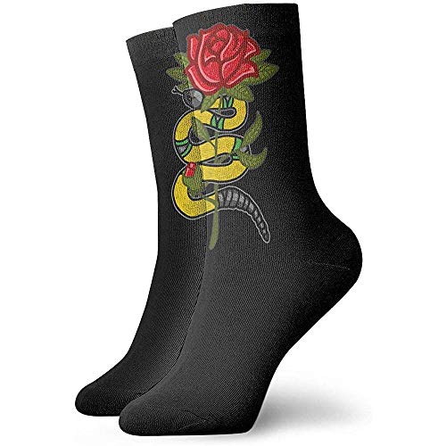 Preisvergleich Produktbild Gre Rry Goldschlange mit Rose Unisex Athletic Socks