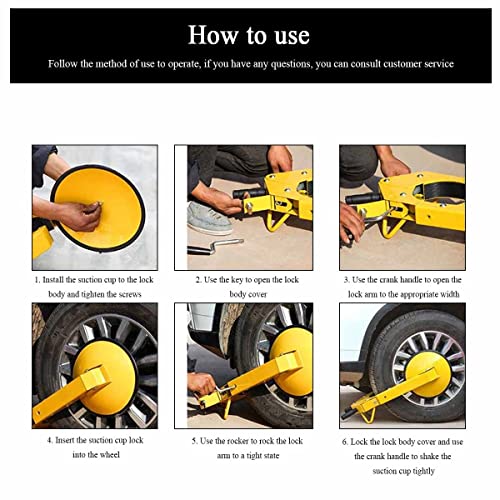 Serrure de roue robuste et antivol voiture remorque camionnette réglable universelle - 8