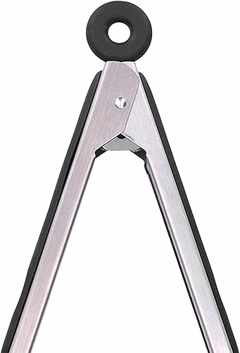 Miniatura 3 de Fdit Pinzas de cocina, pinzas de silicona de acero inoxidable para servir para alimentos, espátula de alimentos, pinzas para carne, barbacoa,