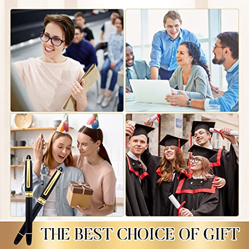 Pafuwei Luxury Fountain Pen Set,0.5Mm Ink Pen With Fountain Pen Case Refillable Fountain Pen Ink Pens Medium Point For Writing Men Father's Day (Gold) #TOP6