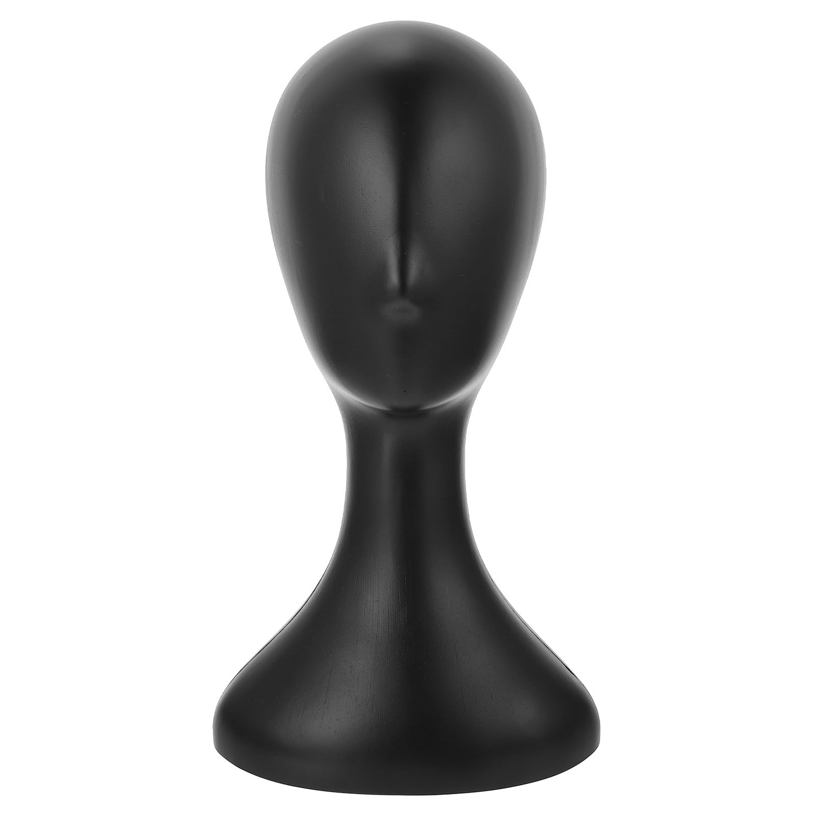Tête de mannequin noire 40 cm pour présentation de chapeaux, perruques et accessoires cheveux