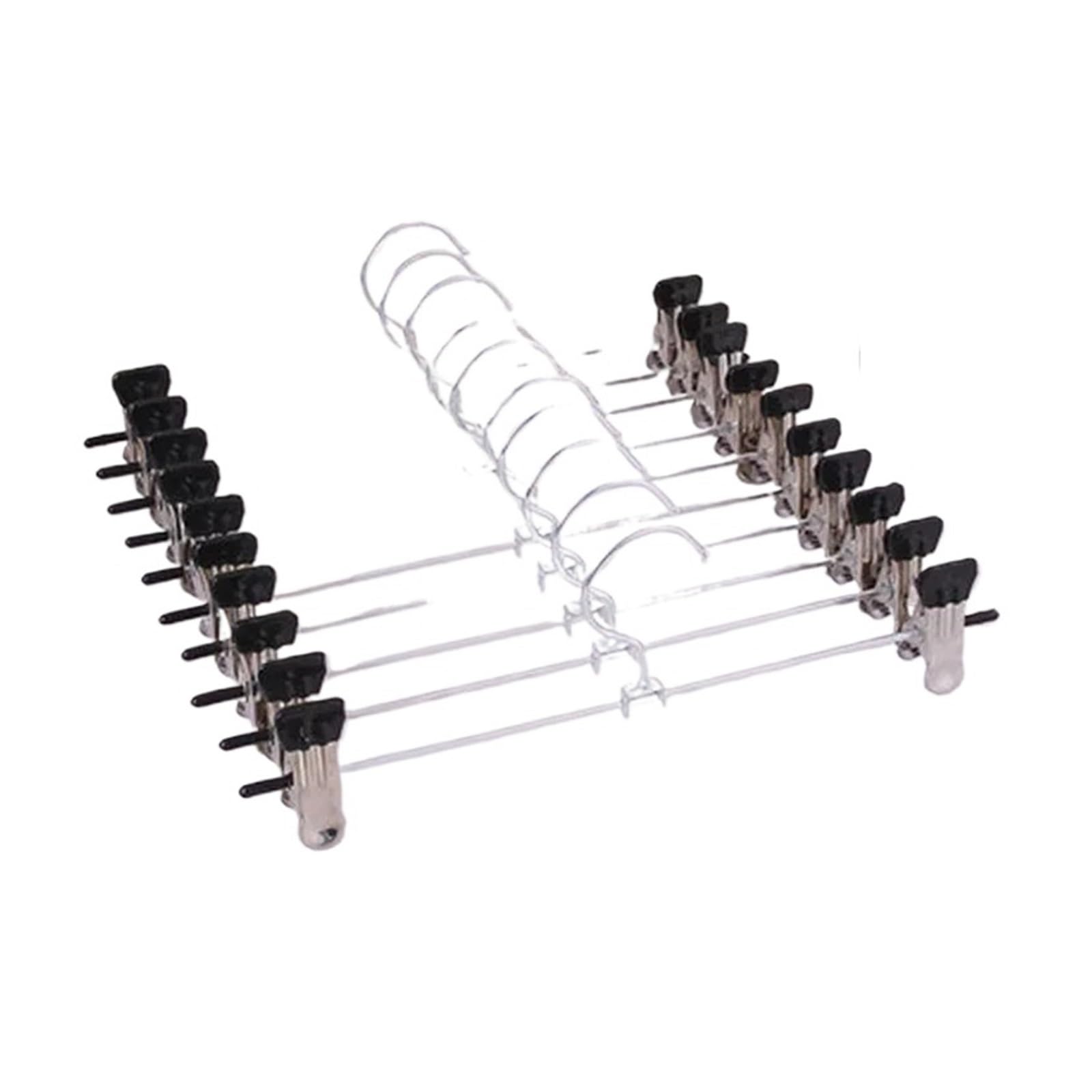20pcs/10pcs/5pcs Dress Hanger Trousers Clips Skirts Clip Clothes Pant Rack Wardrobe Pants Tongs(Black simple.white,5Pcs)