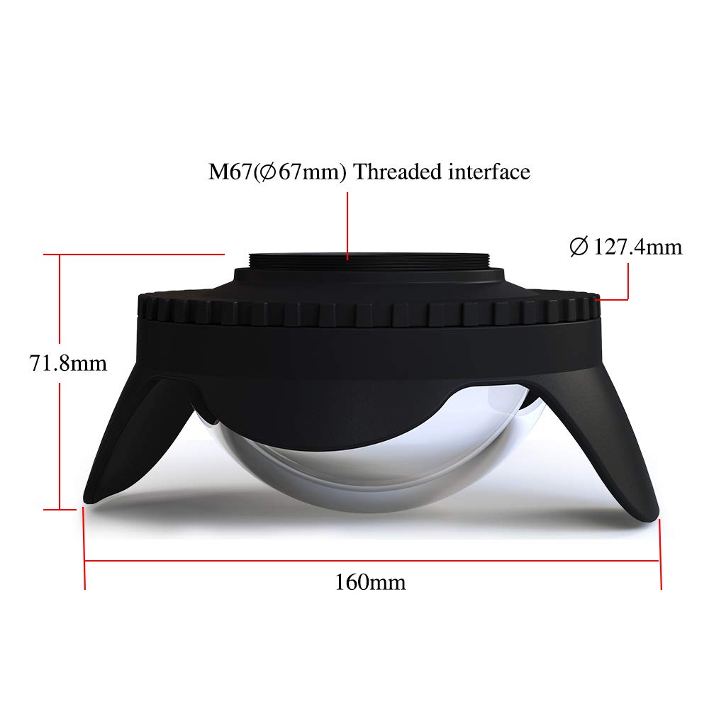 Sea frogs Lentille de Correction d 'humidité à Grand Angle pour boîtier sous - Marin (Adaptateur Circulaire 67mm)